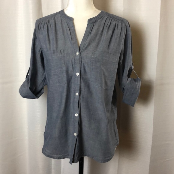 LOFT Tops - Ann Taylor Loft Button Down Denim Top